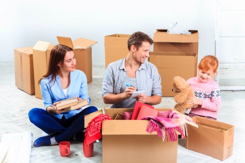 Moving team handling furniture and household items in Mitcham